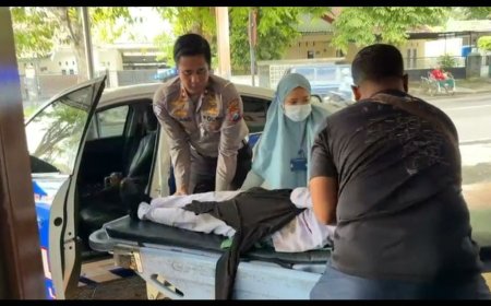 Aksi Humanis Kasat Lantas Polresta Banyuwangi Selamatkan Korban Laka Tunggal