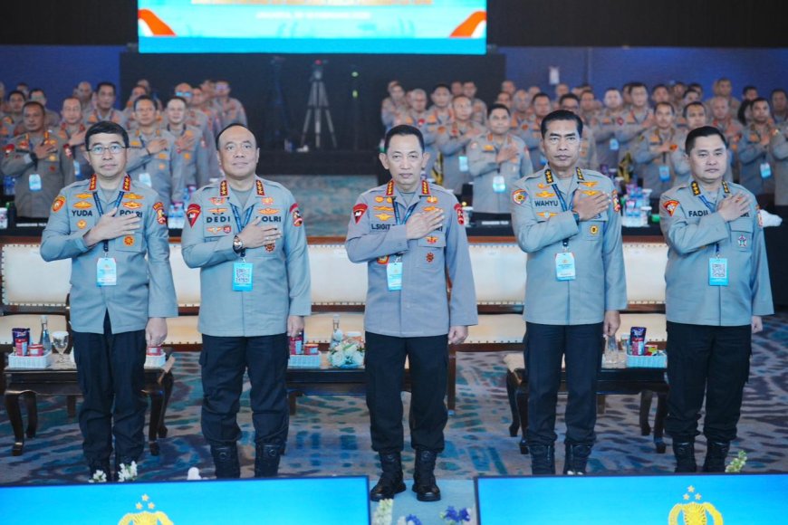 Beri Arahan di Rapim Polri, Kapolri Tegaskan Dukung-Kawal Penuh Program Pemerintah 