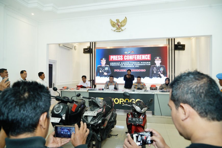 Polres Ponorogo Amankan Pasutri Tersangka Curanmor