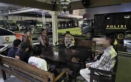 Patroli Pamapta Polres Mojokerto Kota Gagalkan Tawuran Jelang Sahur