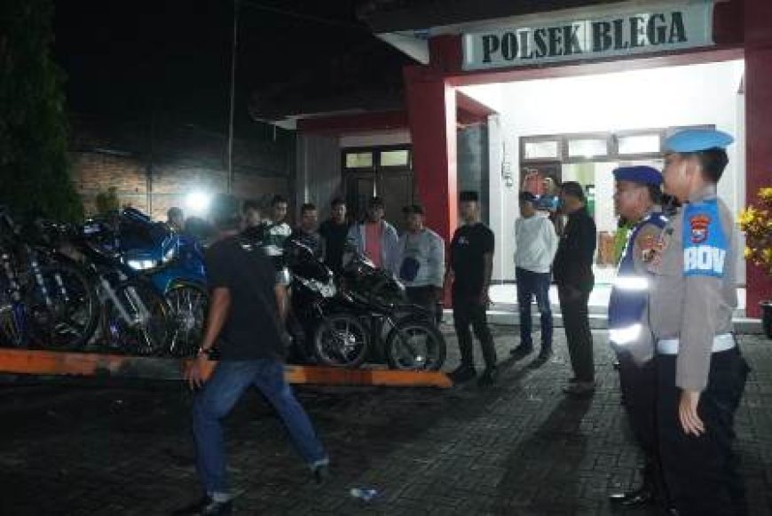 Polres Bangkalan Gelar KRYD Bulan Suci Ramadhan 13 Motor Tanpa STNK Diamankan