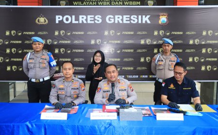 Polres Gresik Ungkap Jaringan Narkoba Lintas Kota, 4 Tersangka Diamankan