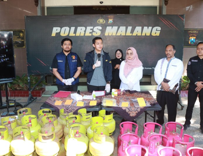 Polres Malang Bongkar Sindikat Pengoplos LPG Bersubsidi di Kepanjen