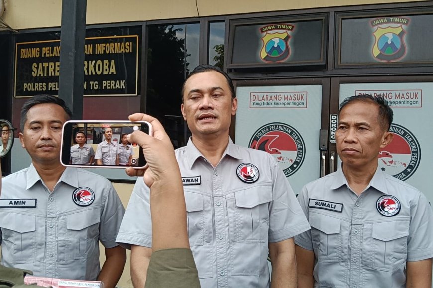 Polres Pelabuhan Tanjungperak Amankan Tersangka Pengedar Sabu di Surabaya
