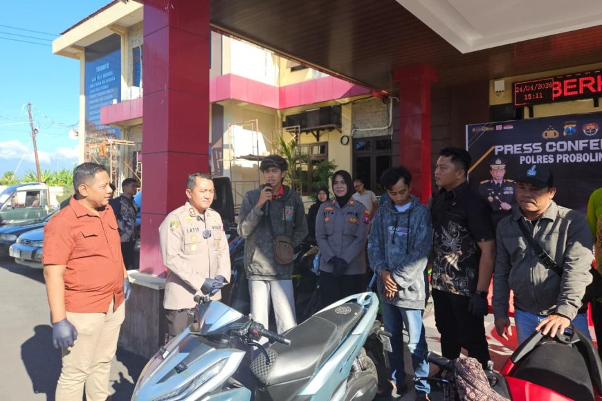 Polres Probolinggo Temukan dan Serahkan Motor yang Hilang, Korban Curanmor Tersenyum Riang