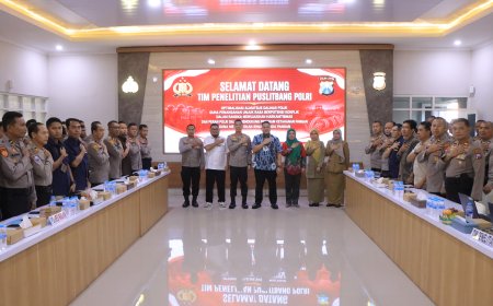 Perkuat Harkamtibmas, Tim Puslitbang Polri Evaluasi Optimalisasi Almatsus dan Program Ketahanan Pangan di Polres Madiun