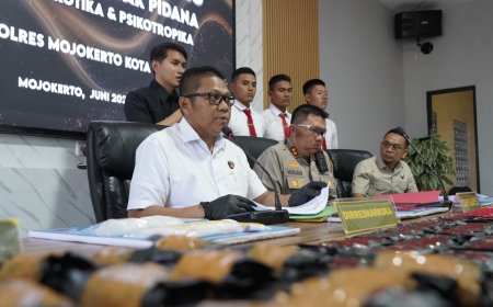 Polres Mojokerto Kota Ungkap Narkoba Temukan 330 Catride Vape Berisi Etomidate