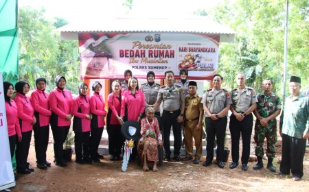 Polres Sumenep Resmikan Bedah Rumah Warga Tak Layak Huni, Wujud Kepedulian Polri di Hari Bhayangkara Ke-80