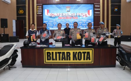Polres Blitar Kota Amankan Tersangka Komplotan Perampok Lintas Daerah Sasar Minimarket