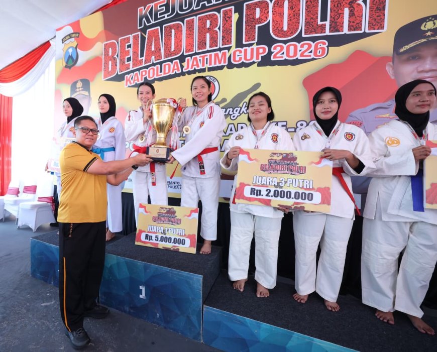 Kejuaraan Beladiri Polri Piala Kapolda Jatim 2026 Sambut Hari Bhayangkara ke 80, Polres Kediri Raih Gelar Juara